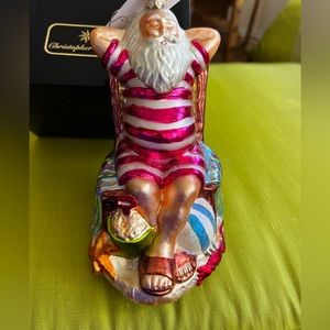 Beach Santa, limited edition, Christopher Radko Rogers Garden in Newport Beach